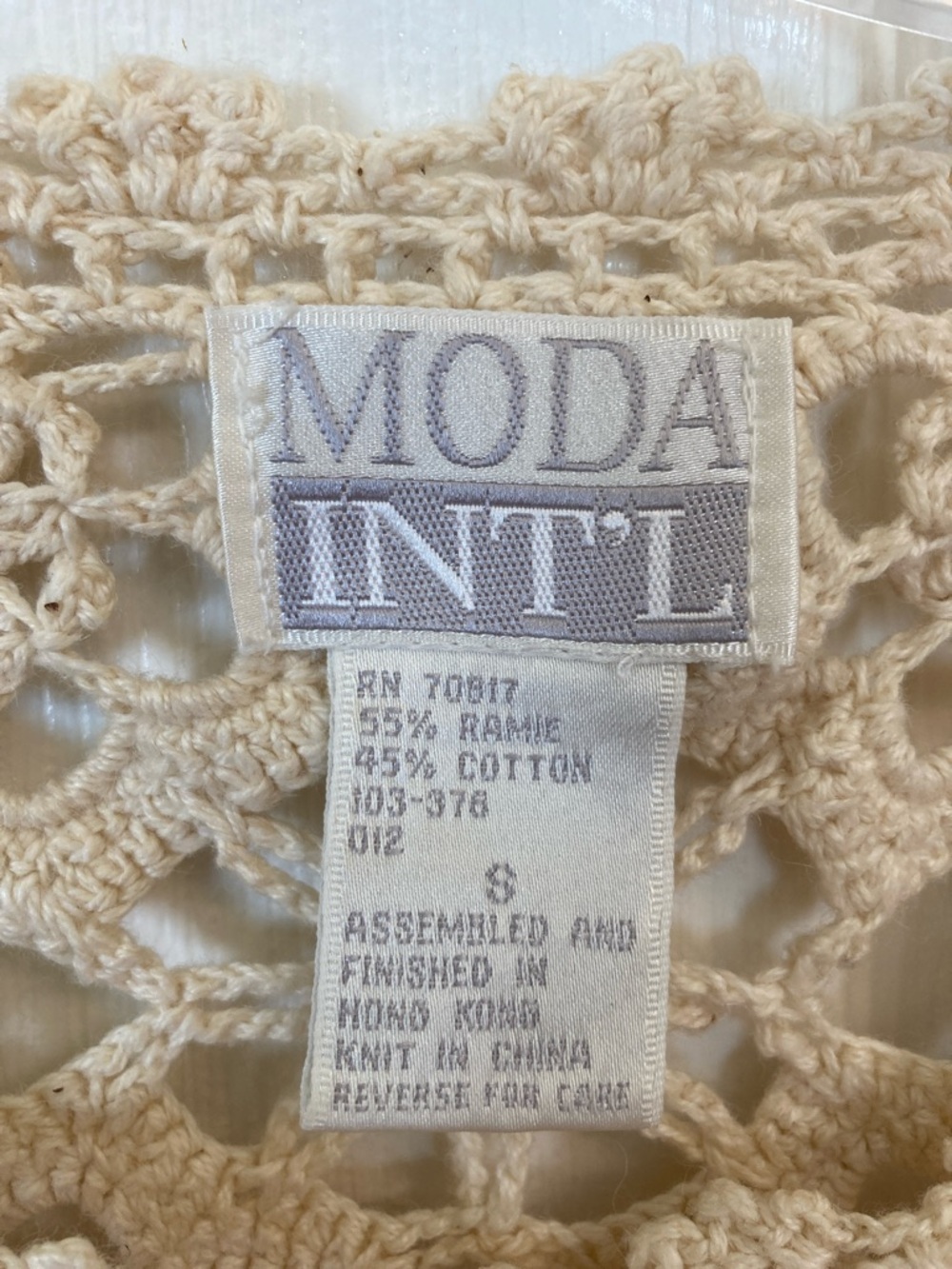 Moda International Cream Crochet Floral Cardigan with Pearl Buttons - Picture 2 of 9